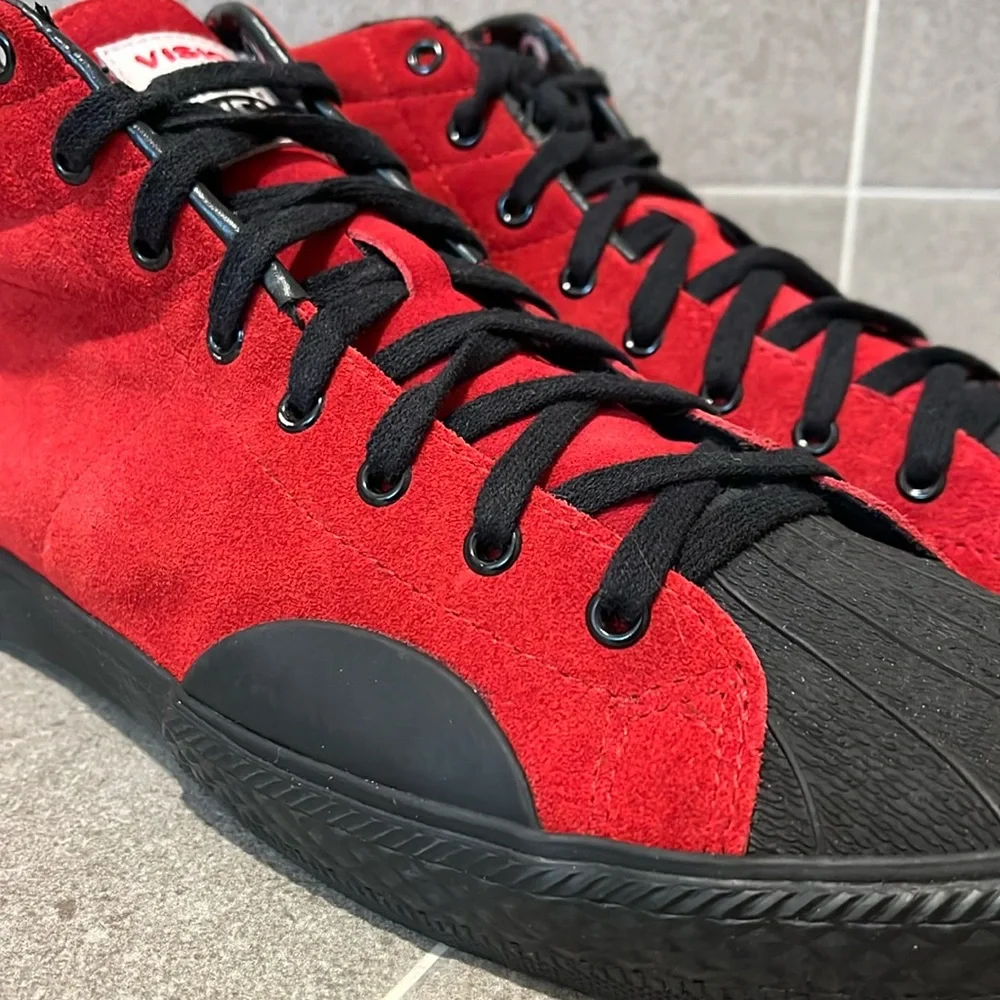 Vision Street Wear VSW Suede Hi skate skateboard shoes sneakers red Mens Size 13